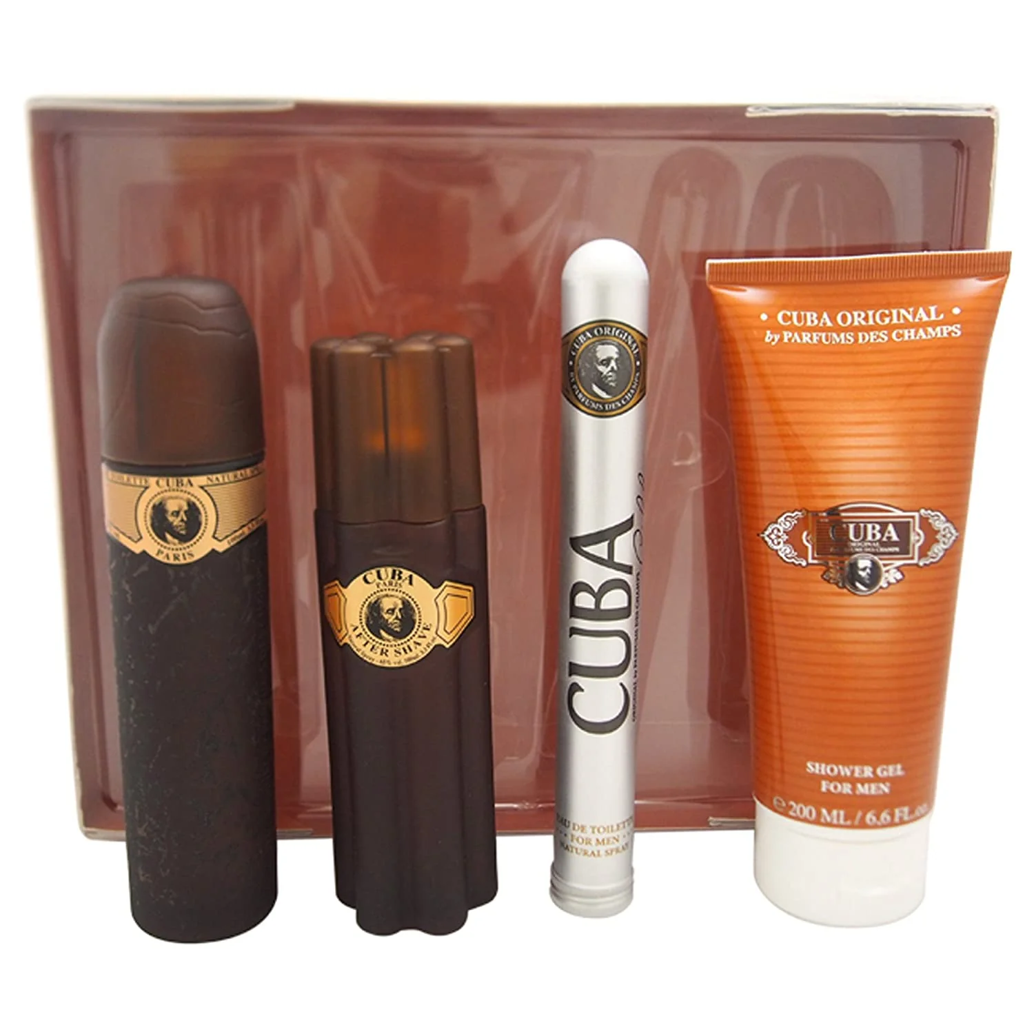Cuba Gold Men Set 3.4oz EDT & 6.7oz SG & 3.3oz AS & 1.17oz Mini