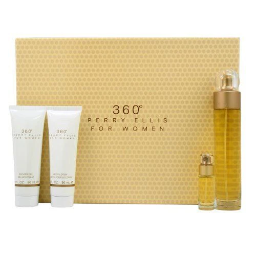 360 by Perry Ellis EDT 3.4Oz/ B.L. 3.0Oz/ S.G. 3.0Oz/ Mini .25Oz for Women