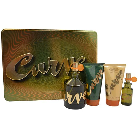 Curve Gift Set for Men 4.2oz EDT/Shampool/After Shave/Mini