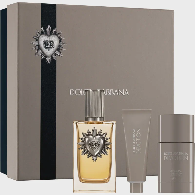 Dolce & Gabbana Devotion Men Set 3.4oz EDP & 1.7oz SG & 2.5oz Deo