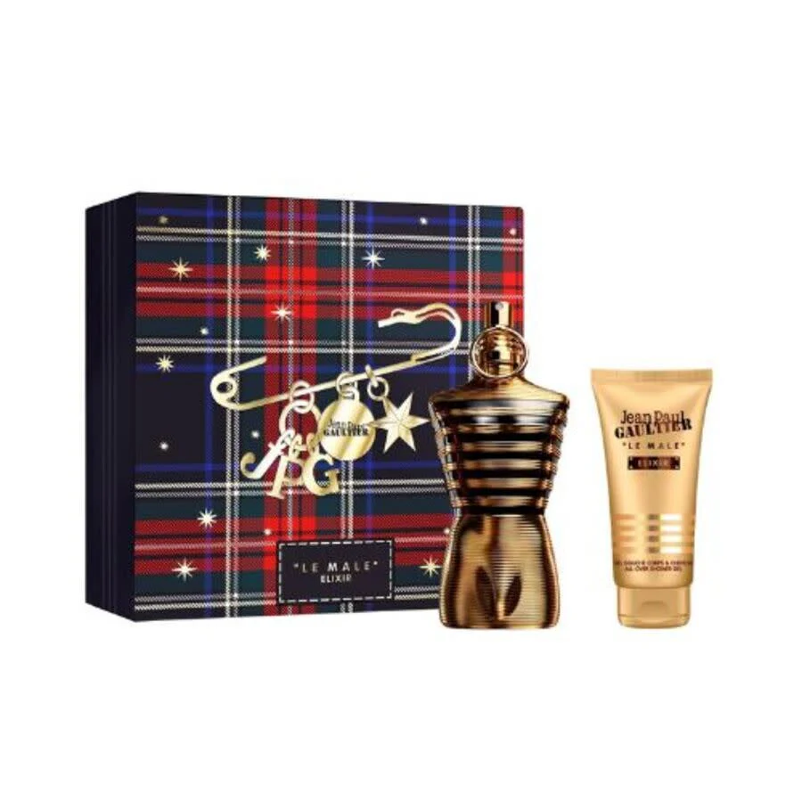 Le Male Elixir Set Men 4.2oz Parfum & 2.5oz Shower Gel