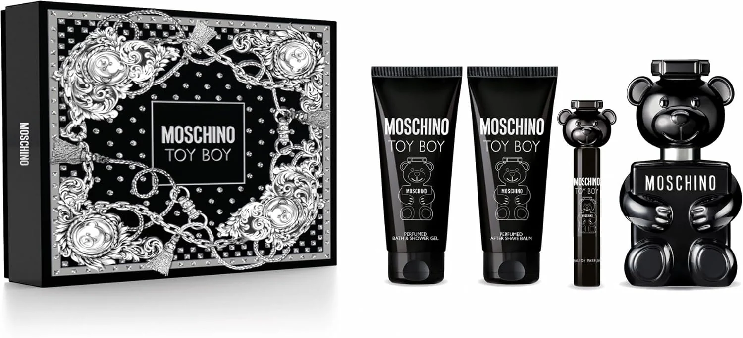 Moschino Toy Boy Set (2025) 3.4oz EDP & .3oz EDP & 3.4oz SG & 3.4oz BL