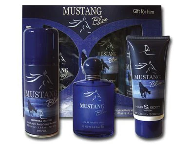 Mustang Blue for Men by Dorall Collection EDT 3.3 Oz. / Deo 3.3 Oz. / S. G. 3.3 Oz.