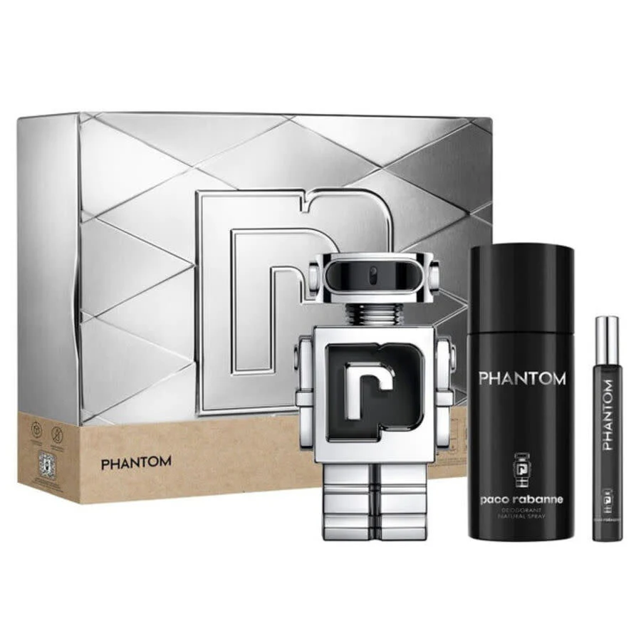 Phantom Paco Rabanne Men Set 3.4oz EDT & 5oz Deodorant & .34oz EDT - Image 2
