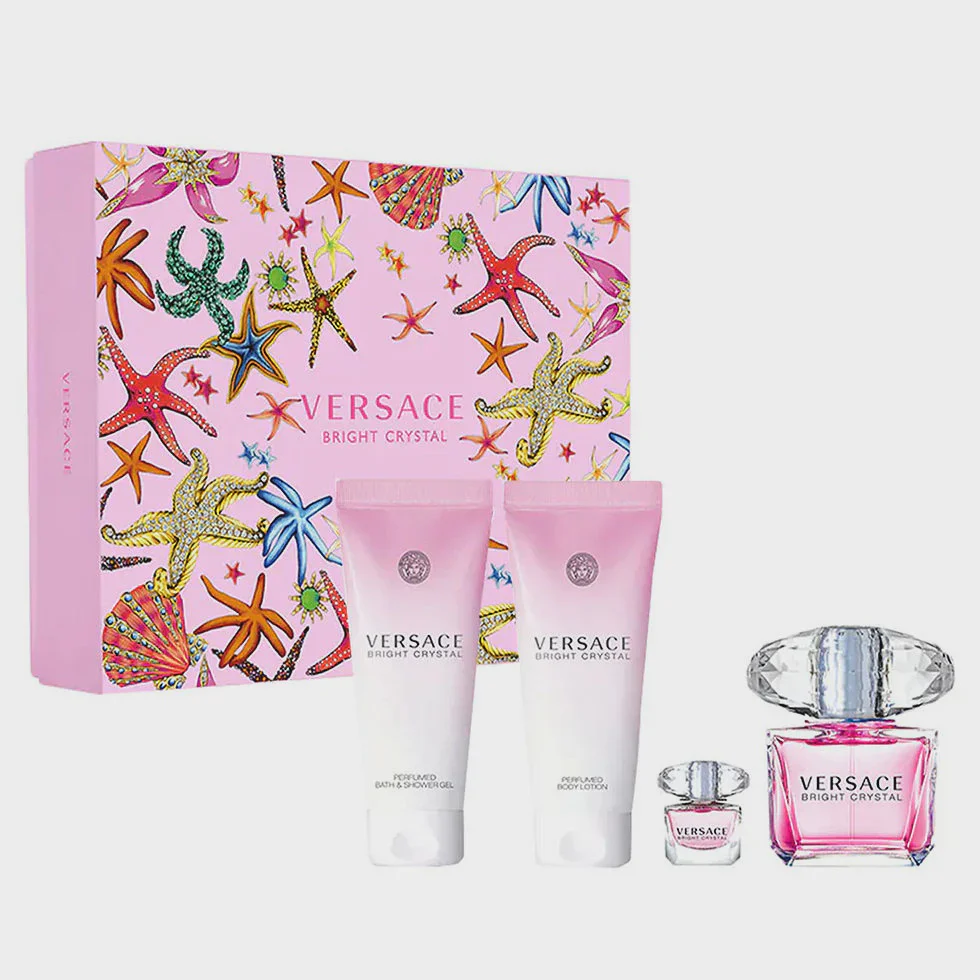 Versace Bright Crystal 3.0oz EDT & 3.4oz BL & 3.4oz SG & .17oz Mini - Image 2